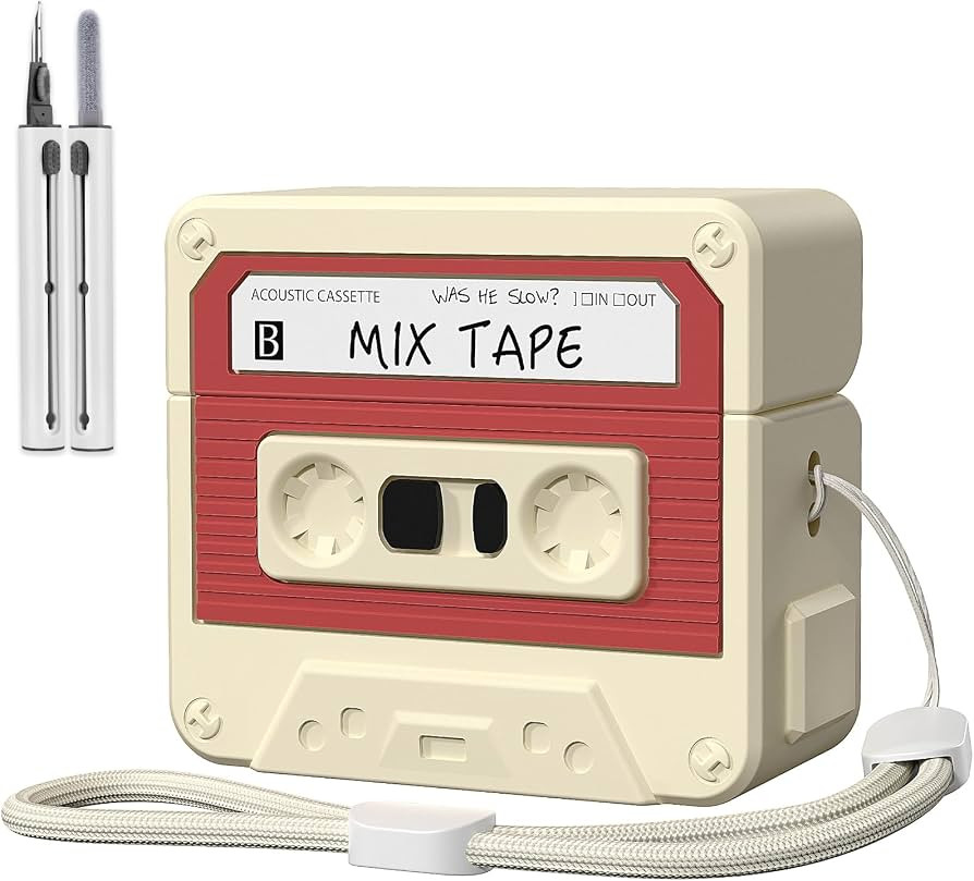 MOFREE for AirPods 3rd Generation Case Cover with Cleaner Kit, Cassette Tape Design Soft Silicone... | Amazon (US)