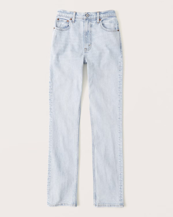 Ultra High Rise 90s Slim Straight Jean | Abercrombie & Fitch (US)