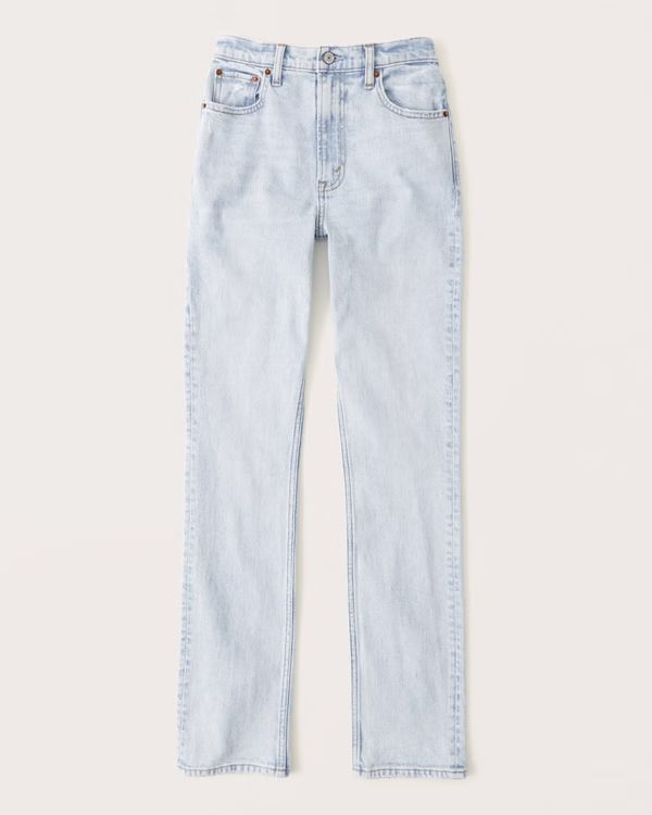 Ultra High Rise Slim Straight Jeans | Abercrombie & Fitch (US)