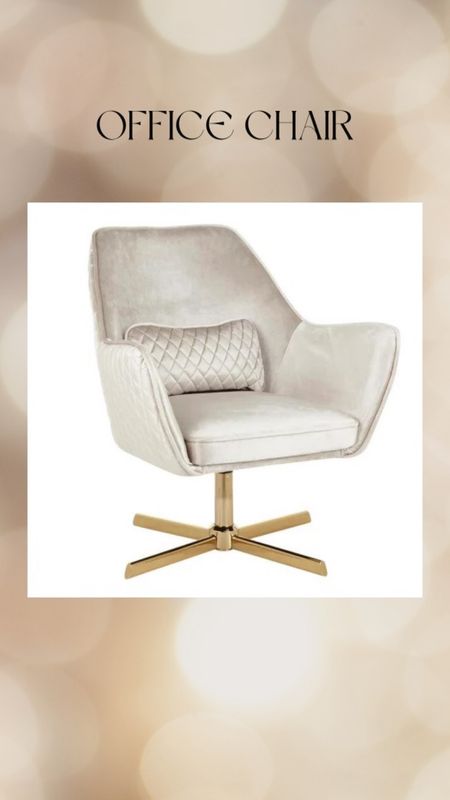 Contemporary lounge chair, gold metal, cream velvet, interior design, office chair, home office

#LTKstyletip #LTKFind #LTKhome