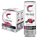 CELSIUS Sparkling Wild Berry Fitness Drink, Zero Sugar, 12 Fl Oz (Pack of 4) | Amazon (US)