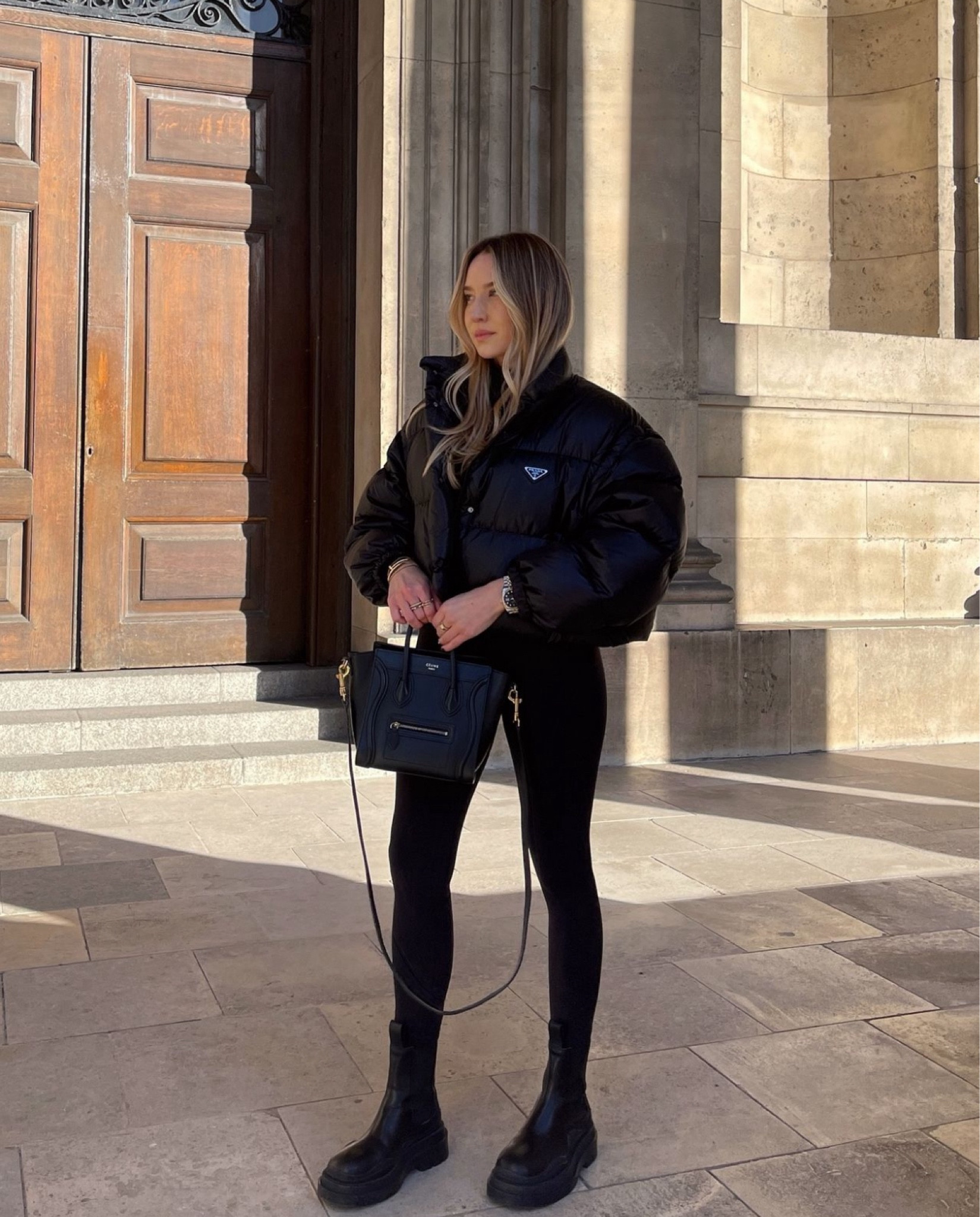 All Black Autumn Looks 10 - Prada cropped puffer jacket and leggings, best “running errands” casual weekend look

#LTKstyletip #LTKautumn