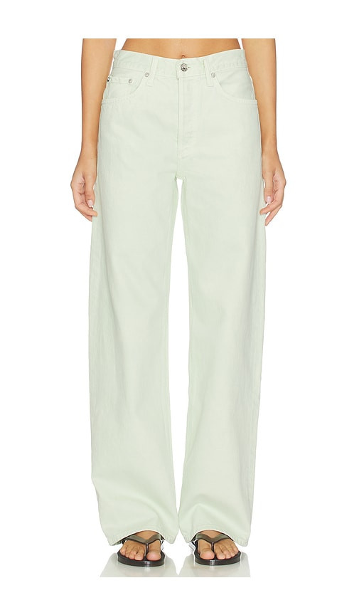 AGOLDE Arc Loose Wide Crop Jeans in Mint. - size 27 | Revolve Clothing (Global)