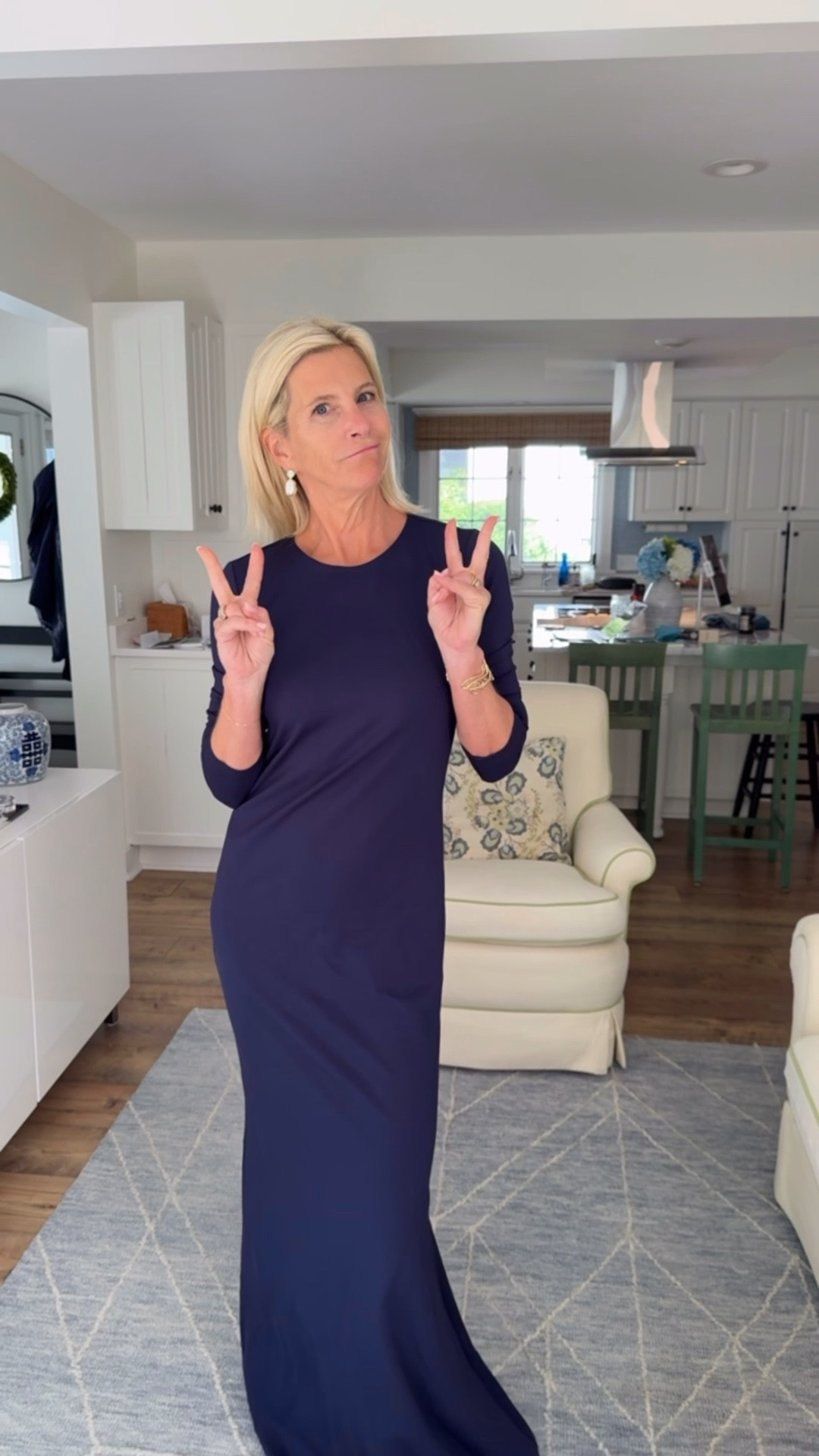 For those who love dresses with sleeves this is for you!  A long navy blue long sleeve maxi is perfect for a wedding guest dress!

#LTKOver40 #LTKMidsize #LTKTravel