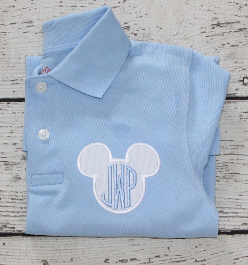 Mickey Polo, Monogrammed Disney Polo, Classic Disney Polo, Blue Mickey Polo - Etsy | Etsy (US)