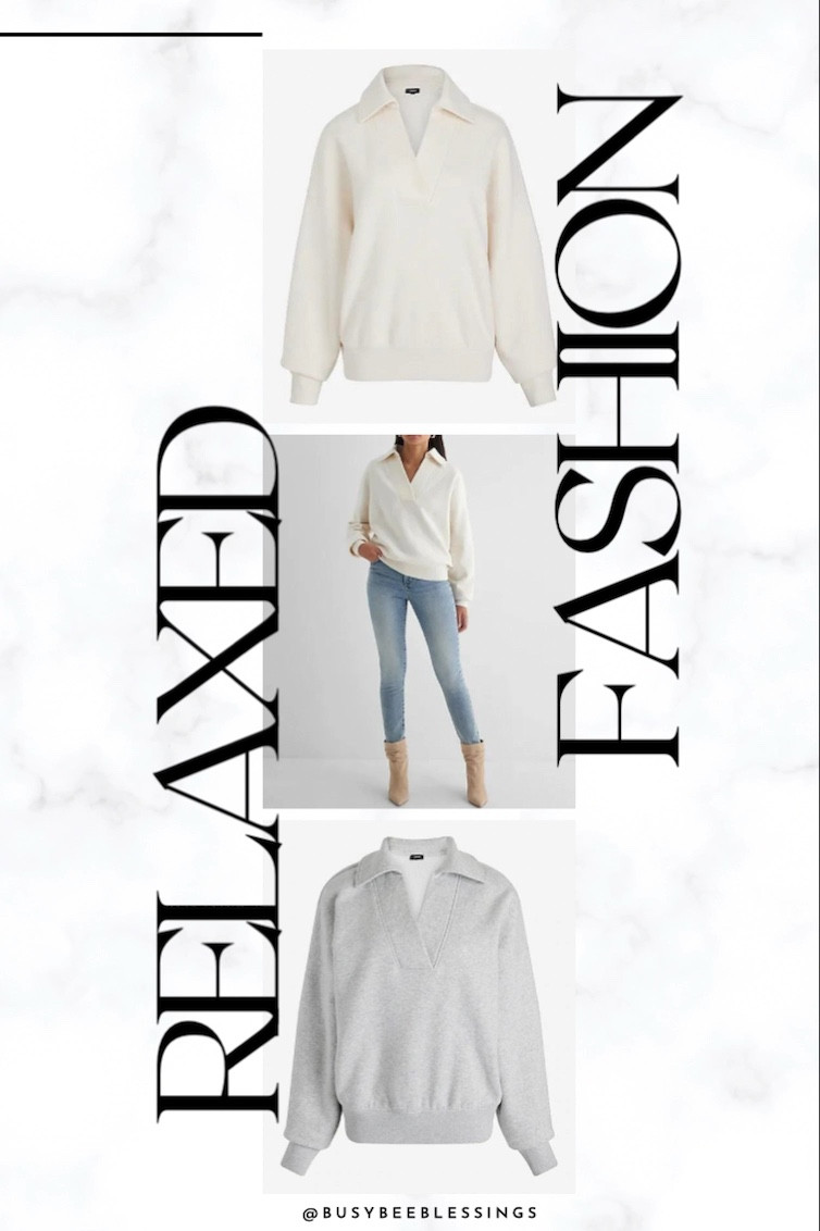 Relaxed V-Neck Banded Bottom Polo Sweatshirt is perfect for chilly days and crisp fall evenings. The soft fleece and cozy, relaxed fit will make this sweatshirt a favorite in your wardrobe.

#LTKstyletip #LTKtravel #LTKSeasonal