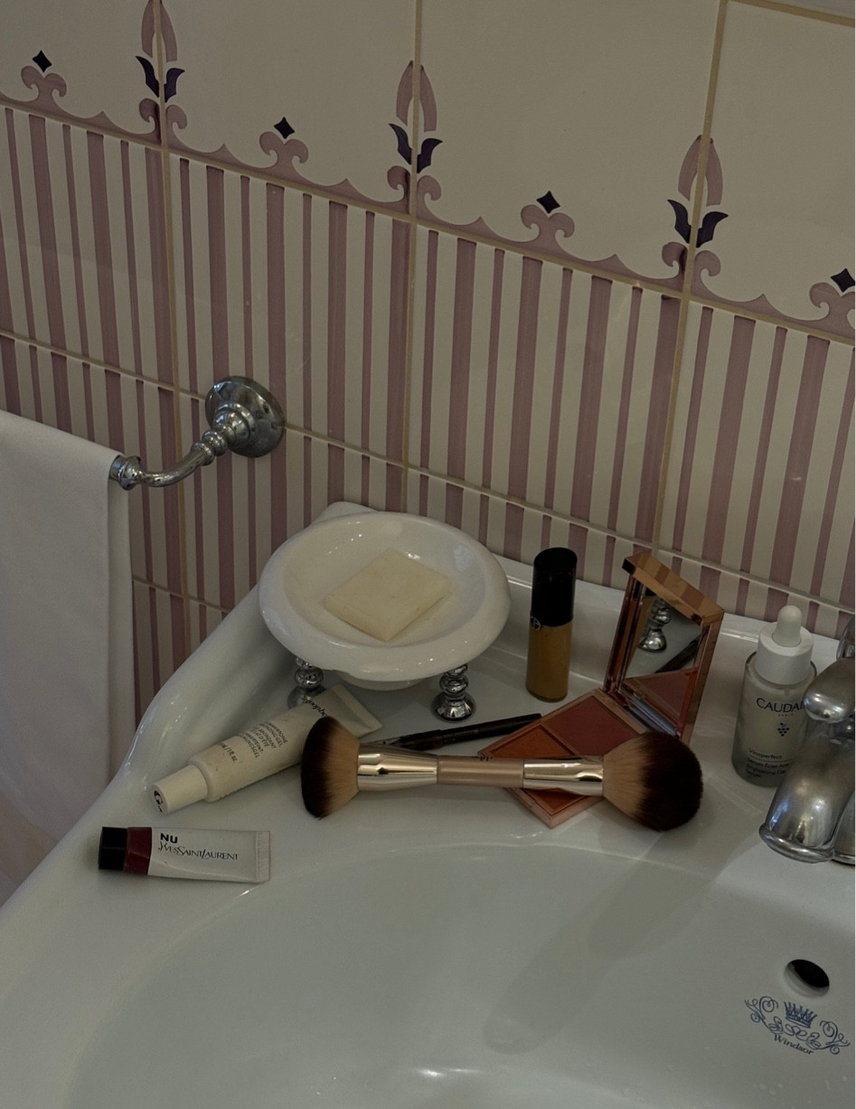 fall makeup essentials ~ ysl lip & cheek balm, Giorgio Armani, Patrick ta blush, caudalie serum 

#LTKItBag #LTKU #LTKTravel