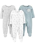 Simple Joys by Carter's Baby 3-Pack Neutral Sleep and Play, Bear/Llama/Rainbow, Newborn | Amazon (US)