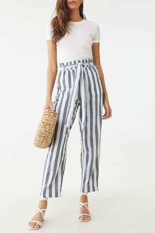 Striped Paperbag Pants | Forever 21 (US)