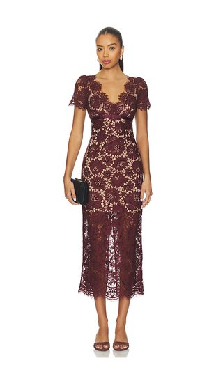 Floral Lace Midi Dress | Revolve Clothing (Global)
