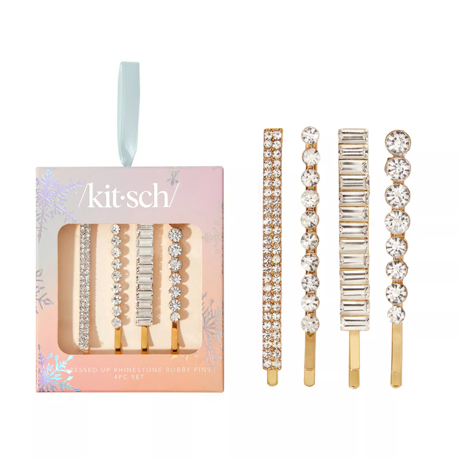 Kitsch All Dressed Up Rhinestone Bobby Pins 4-pc. Set, None | Kohl's