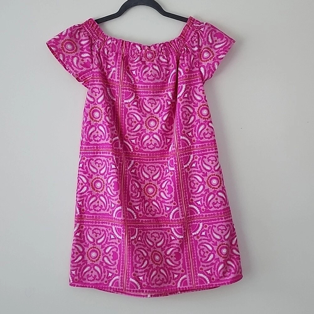Vineyard Vines Off the Shoulder Pink  Bandana Print Mini Dress XS | eBay US