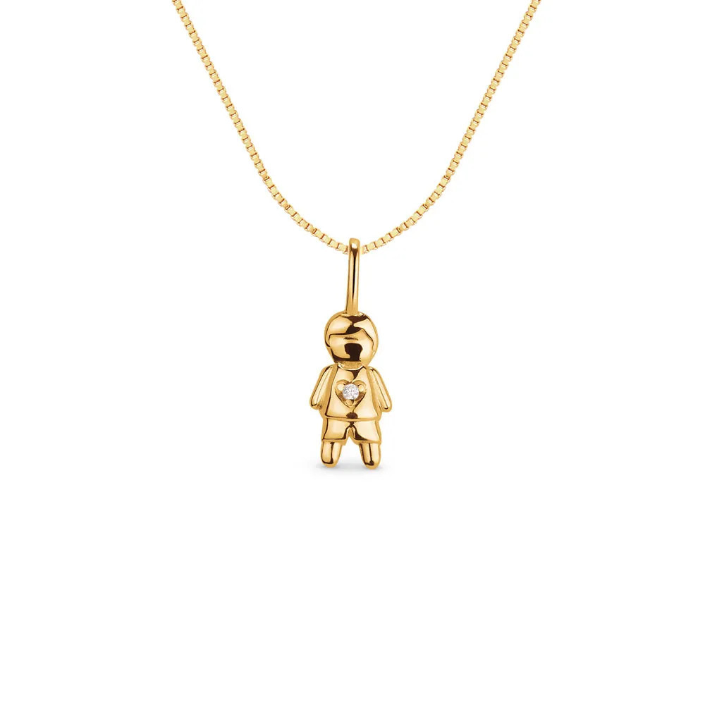 Pingente Menino Ouro Amarelo e Diamantes | Vivara (BR)
