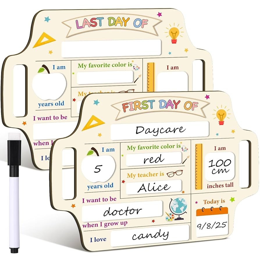 Boho First Day of School Board Personalized My First and Last Day Sign Back to School Board Chalk... | Amazon (US)
