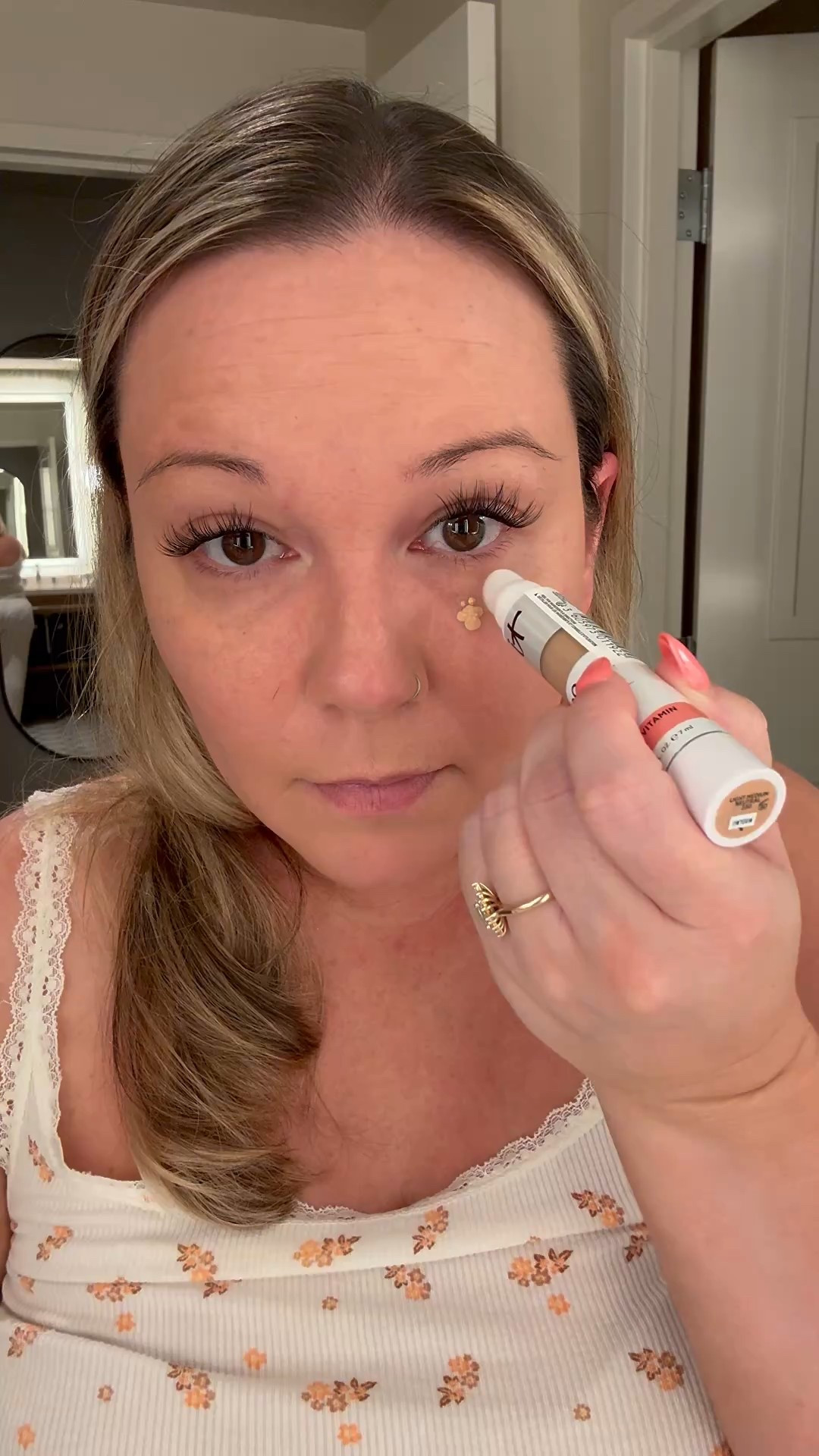 GRWM for our 11 year wedding anniversary dinner! 
Dibs code SHELLI for discount at checkout! 
This It Cosmetics serum concealer is so good! Been using for a few days now and it’s impressive! I just used a little too much here on accident lol 
Halter top size LARGE 
Jeans size 14 SHORT 
Pajamas size LARGE 

Date night outfit, petite style, Abercrombie, Ulta, Sephora, spring makeup, easy makeup, mature skin, makeup over 40, how to style, jeans, wide leg jeans

#LTKMidsize #LTKOver40 #LTKWatchNow