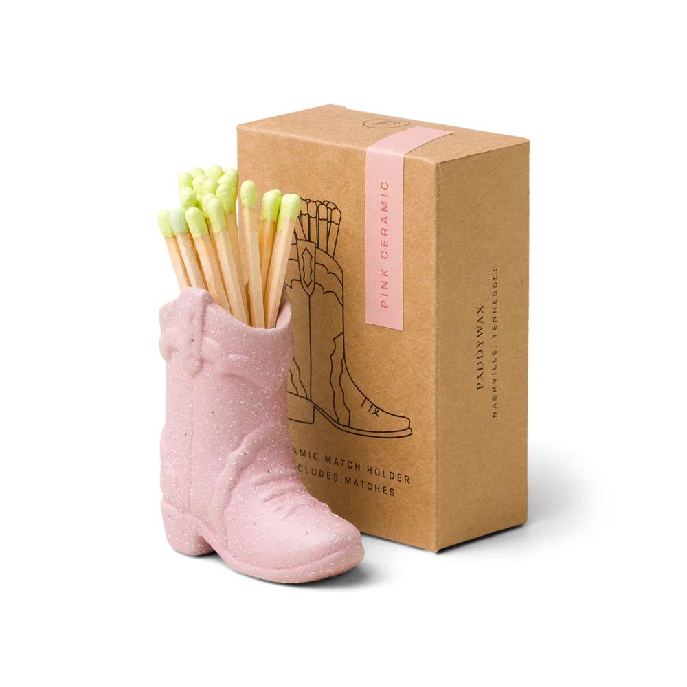 Cowboy Boot Match Holder - Pink | Paddywax