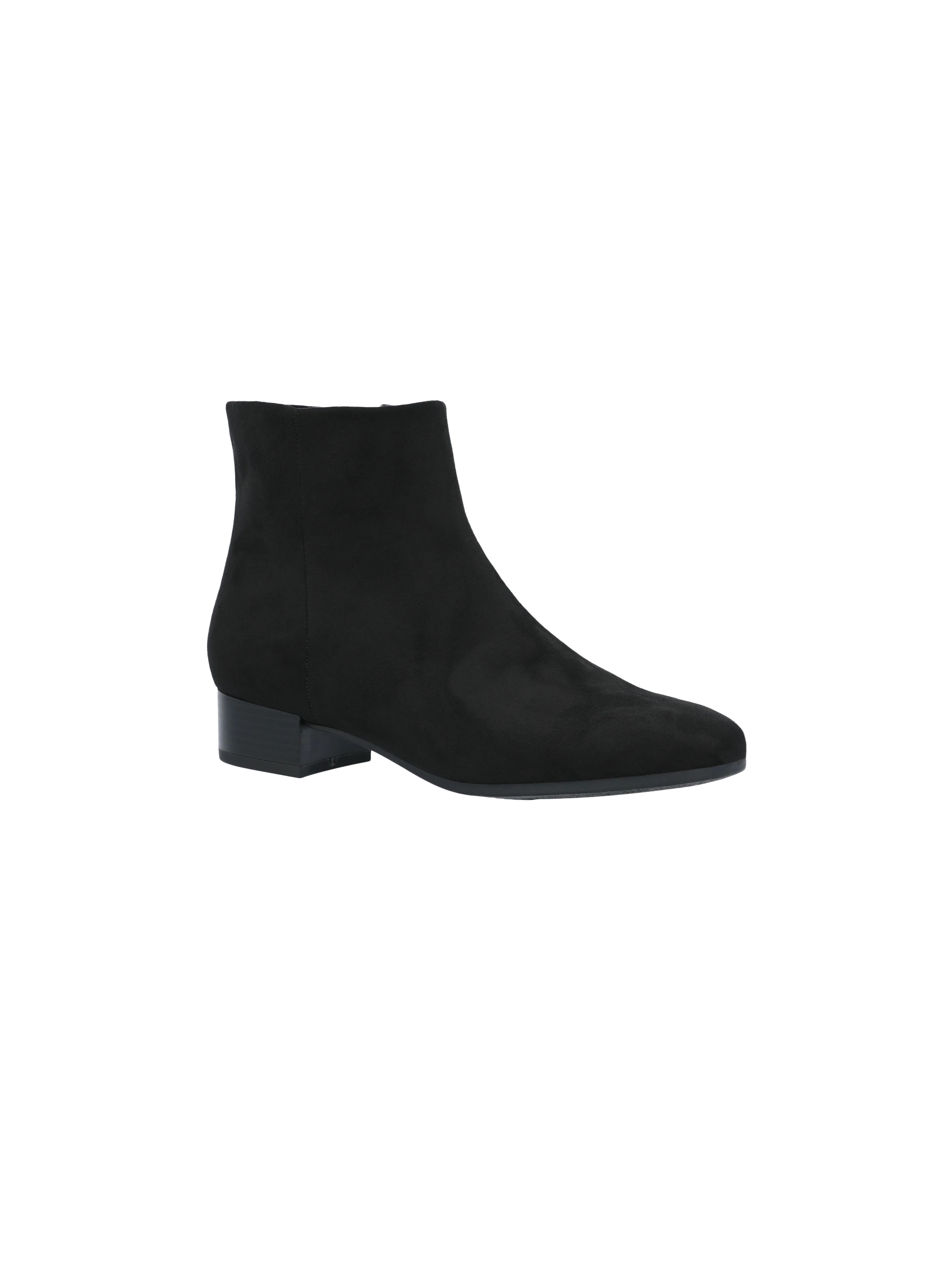 Time and Tru Women's Faux Suede Ankle Boots, Wide Width Available - Walmart.com | Walmart (US)