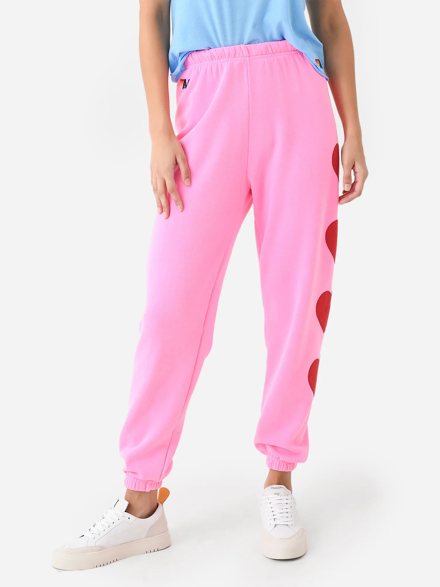 Aviator Nation Women's Heart Stitch 4 Sweatpant | Saint Bernard