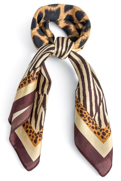 Wild At Heart Animal Print Square Scarf | The Willow Tree