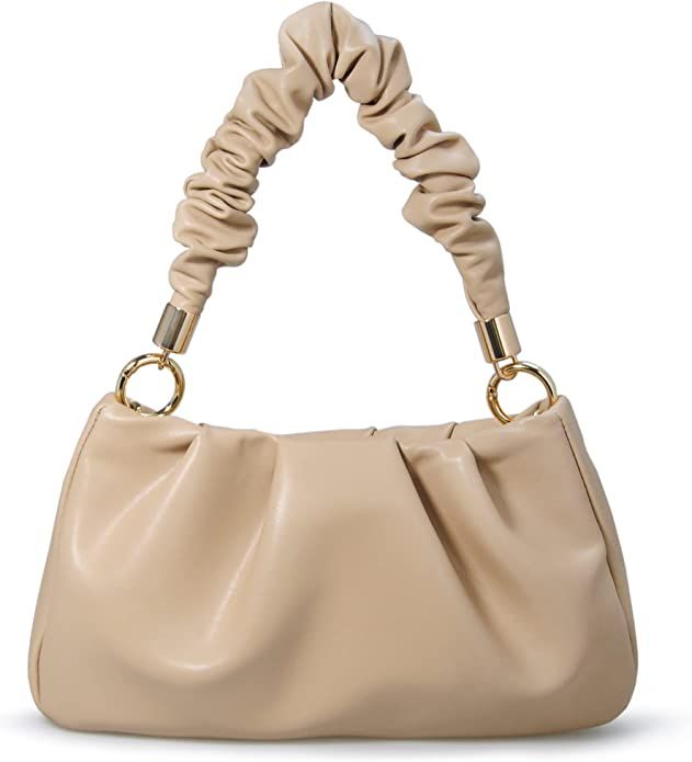 Amazon.com: Cloud Pouch Bag Women Shoulder Handbag Soft Vegan Leather Vintage Hobo Chain Cross bo... | Amazon (US)