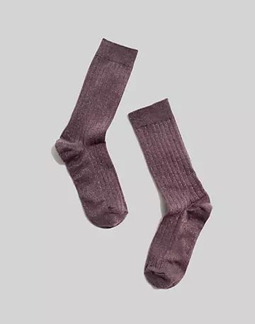 Lurex Trouser Socks | Madewell