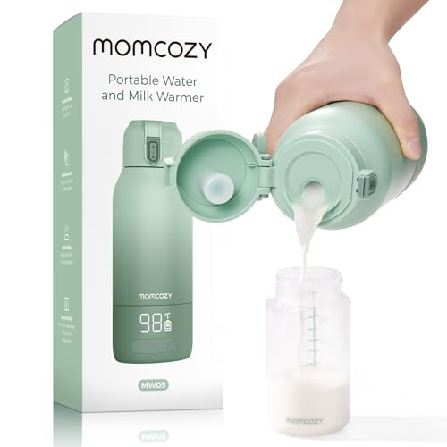 Momcozy Portable Milk Warmer for Travel – Dual Heating Modes for Breast Milk & Water, Portable Bottle Warmer with Fast Heating & Long Battery Life, 17 Ounces Large Capacity to Meet Your All-Day Needs | Amazon (US)