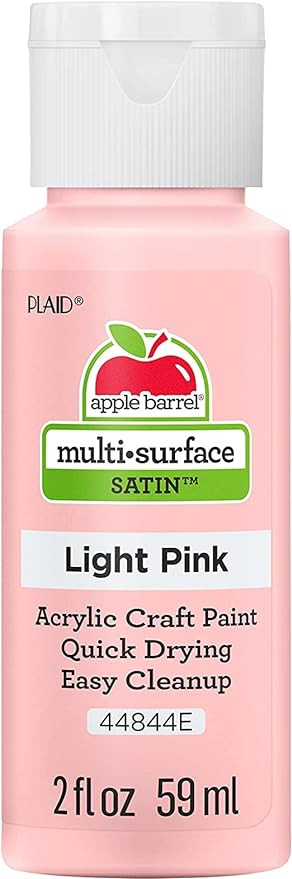 Apple Barrel Multi Surface Acrylic Paint, 2 Fl Oz (Pack of 1), Light Pink- (Pack of 1) | Amazon (US)