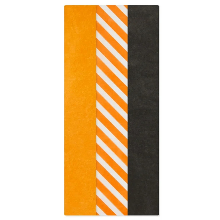 Hallmark Halloween Gift Wrap Tissue Paper (Black, Orange and White Stripes) 22 Sheets - Walmart.c... | Walmart (US)