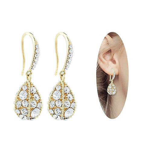 Gold Earrings for Women, 14K Gold Women Dangle Earrings, Handmade Diamond Earrings, Gifts for Wom... | Amazon (US)