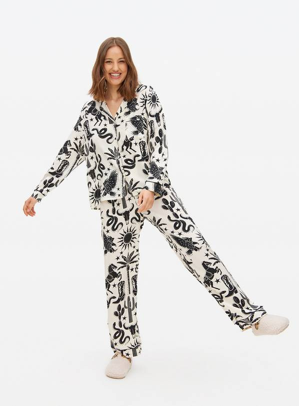Mono Yee Haw Print Traditional Pyjamas L | Tu Clothing