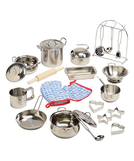 Constructive Playthings Stainless Steel Cookware Play Set | Zulily