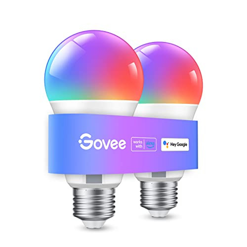 Govee Smart Light Bulbs, WiFi & Bluetooth Color Changing Light Bulbs, Music Sync, 16 Million DIY Colors RGBWW Color Lights Bulb, Work with Alexa, Google Assistant Home App, 800 Lumen, 2 Pack | Amazon (US)