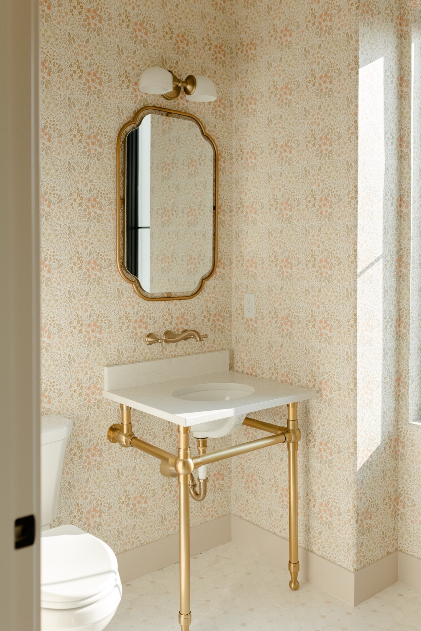 Wallpaper, warm brass accents, and statement tile - three simple ways to elevate a space ☺️

#LTKHome