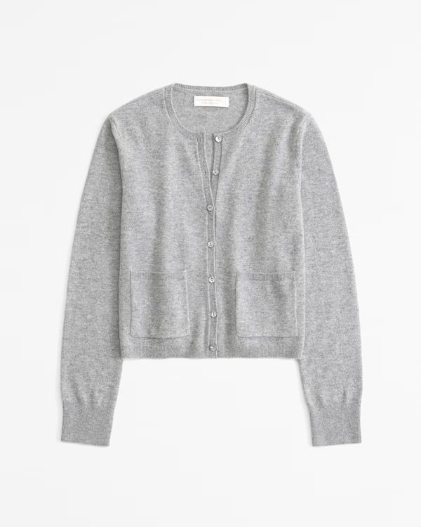 Women's Cashmere Crew Cardigan | Women's Tops | Abercrombie.com | Abercrombie & Fitch (UK)