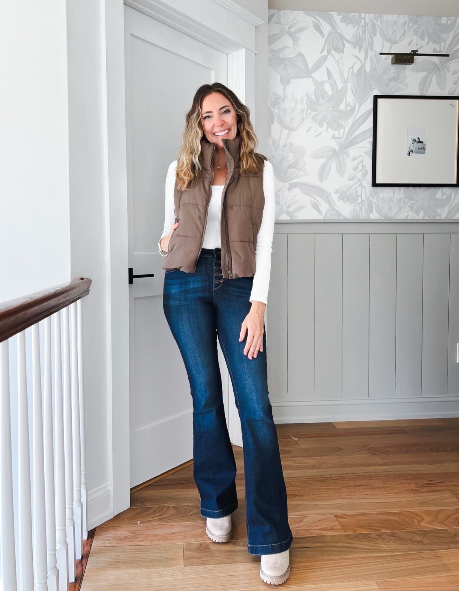 I didn't think I like bodysuits or the shorter style vests, BUT hear me out:
- When it comes to bodysuits, I recommend sizing up -- it makes all the difference!  I also only will wear bodysuits that cover the bum.
- While this vest isn't super cropped, it is shorter than I would normally like.  However, pair with wider leg jeans and it offsets the awkwardness by elongating the legs.

Everyday tote
Women’s leggings
Women’s activewear
Lululemon leggings
Wedding Guest
Fall dresses
Vacation Outfits
Rug
Home Decor
Sneakers
Jeans
Bedroom
Maternity Outfit
Women’s blouses
Women’s workwear
Fall style
Fall fashion
Women’s handbags
Women’s pants
Affordable blazers
Women’s boots
Women’s booties
Fall fashion#LTKstyletip #LTKsalealert



#liketkit #LTKSeasonal


#LTKStyleTip #LTKSeasonal #LTKFindsUnder100