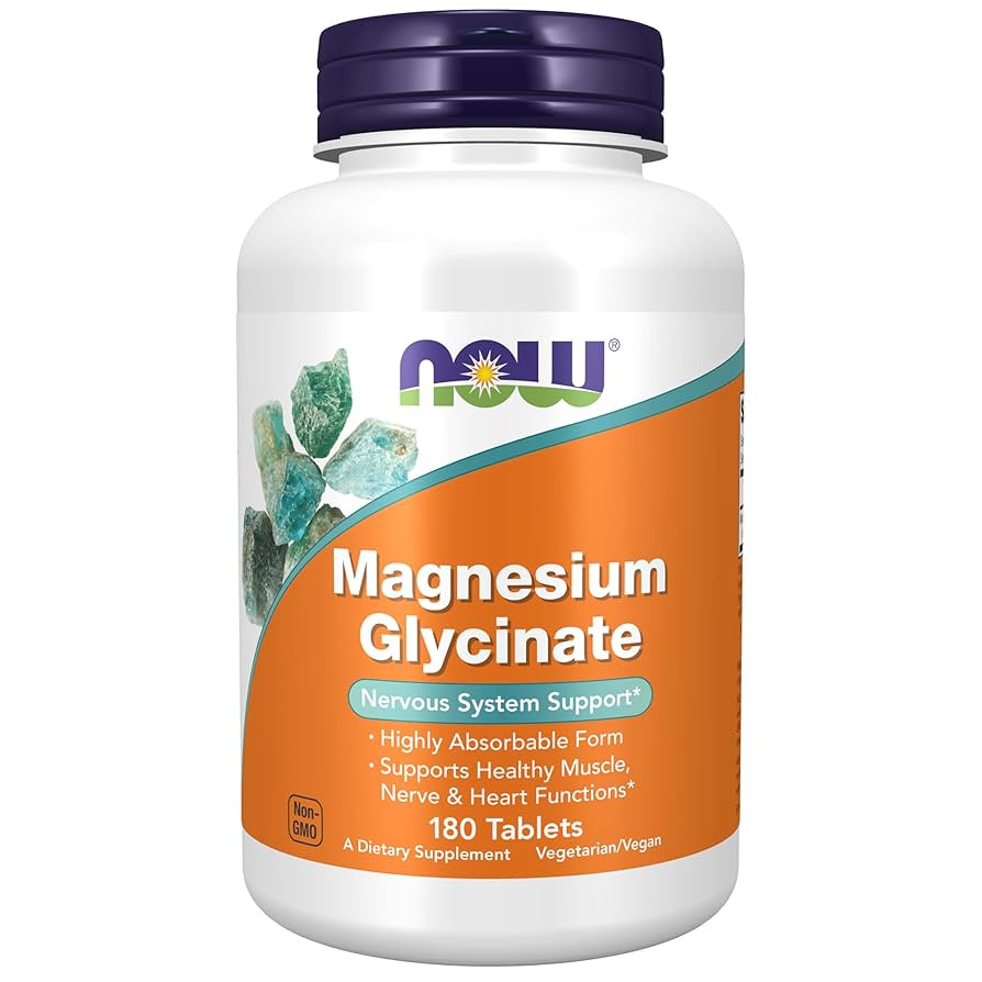 NOW Foods Supplements, Magnesium Glycinate 100 mg, Highly Absorbable Form, 180 Tablets | Amazon (US)