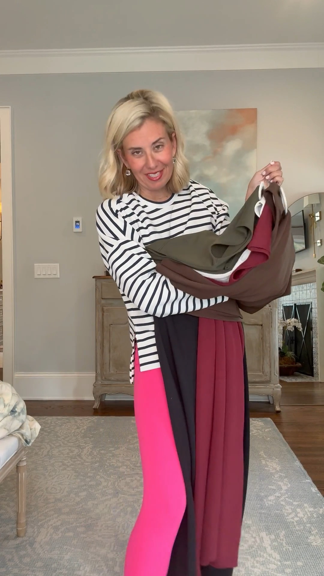 No matter what is on your agenda, Spanx Air Essentials will get you there! We are styling these fabulous pieces ALL the ways.
True comfort and stylish loungewear that just gets better and better.

*Code - LTK20 for 20% off full-priced styles sitewide in the LTK app

Sizing:
Draped Maxi Dress - xs
Draped Jumpsuit - small petite
Draped Tee - xs
Draped Midi Skirt - small
Crewneck Striped Top - xs
Booty Boost Leggings - small 7/8
Air Essentials Tee - xs
Pleated Wide Leg Pants - small petite

@Spanx  #spanxpartner

#LTKdayinmylife #LTKSeasonal #LTKOver40