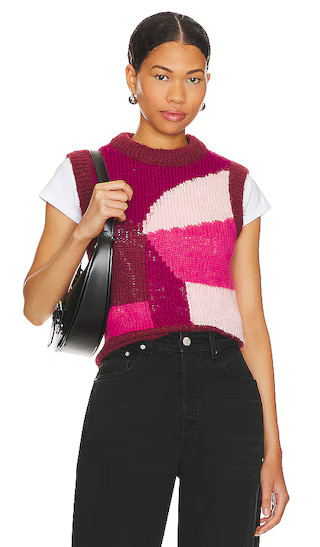 Adiel Knit Vest in Pink Multi | Revolve Clothing (Global)