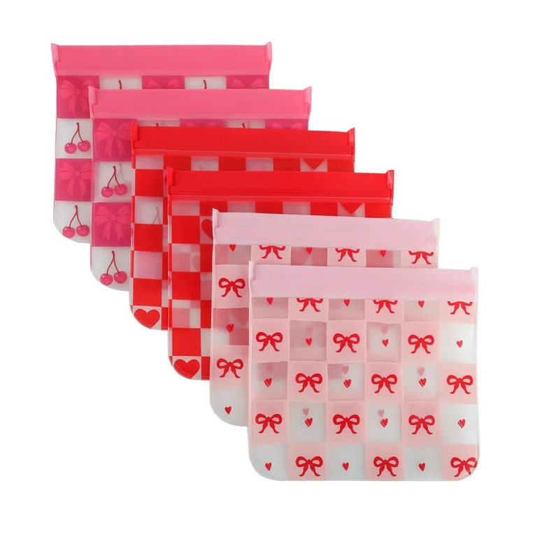 Cook with Color, Reusable Snack Bags, Printed PEVA Food Storage Bags, Set of 6, Best Used for Sna... | Walmart (US)