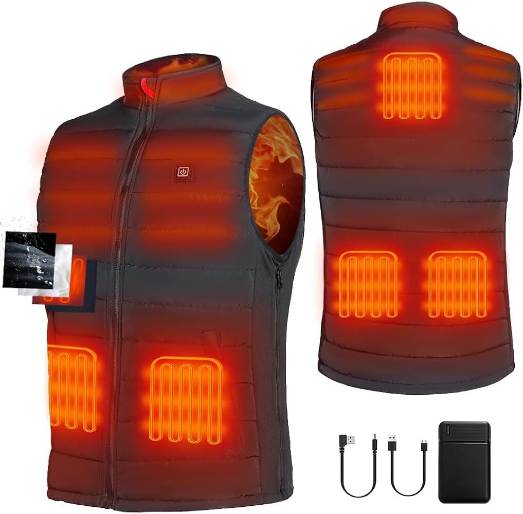 Heated Vest, Lightweight Heated Jacket with Battery Pack USB Charging Warming Clothes Heating Ves... | Amazon (US)