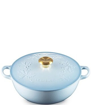 Le Creuset Enameled Cast Iron Holly Collection Traditional Chef's Oven with Lid 4.5-Quart - Coastal Blue | Dillard's