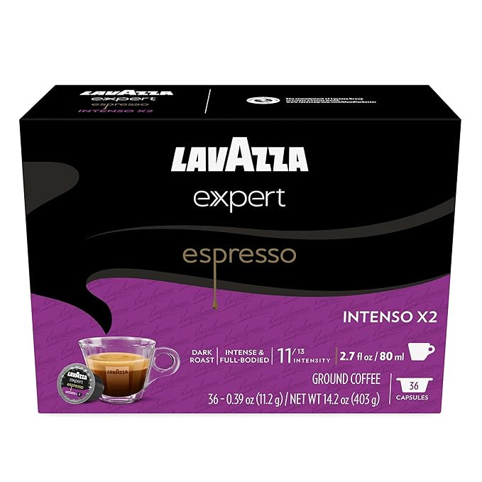 Lavazza Expert Espresso Intenso Double Shot Capsules, Dark Roast, Arabica and Robusta Blend, Comp... | Amazon (US)