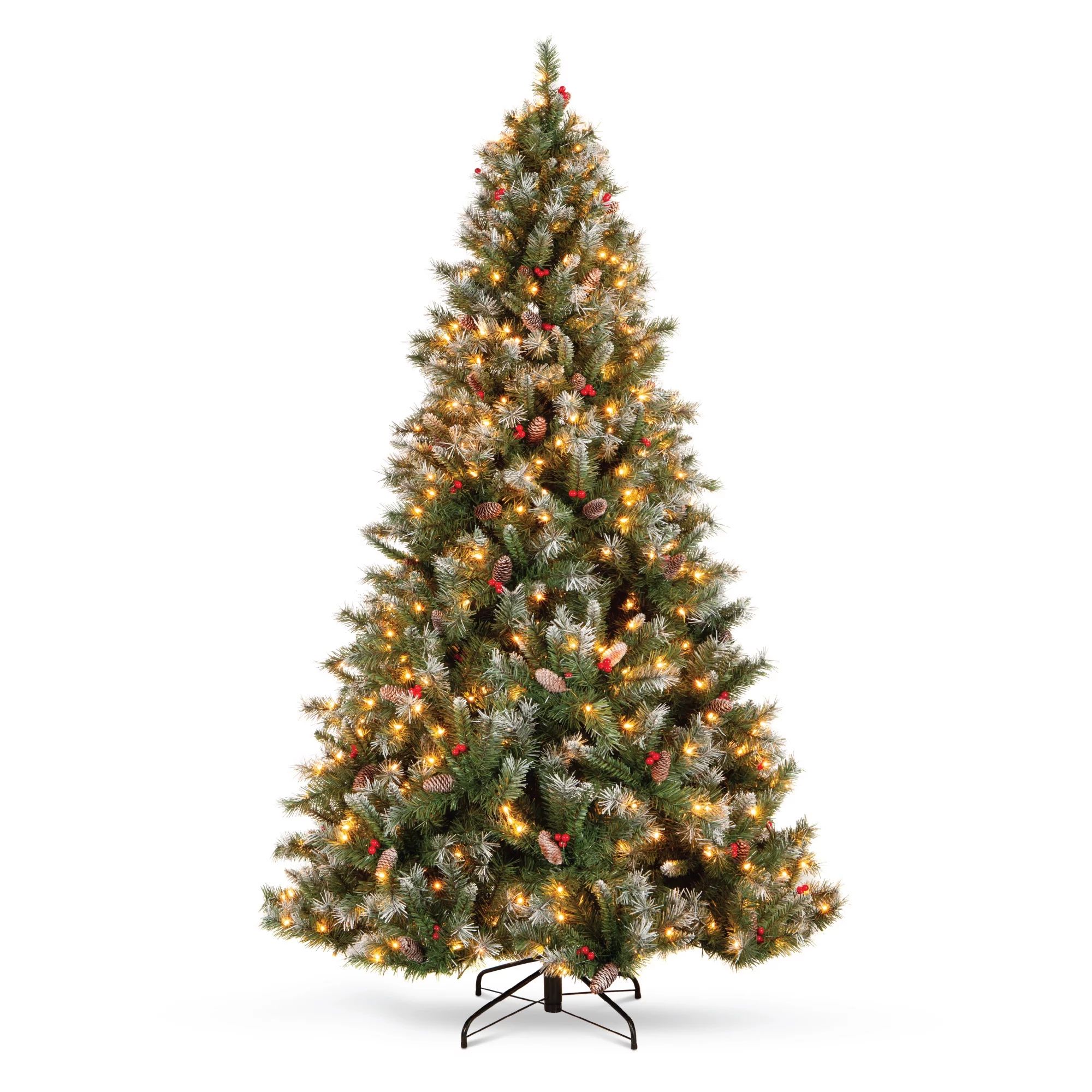 Best Choice Products 6ft Pre-Lit Pre-Decorated Holiday Christmas Tree w/ 818 Flocked Tips, 250 Li... | Walmart (US)