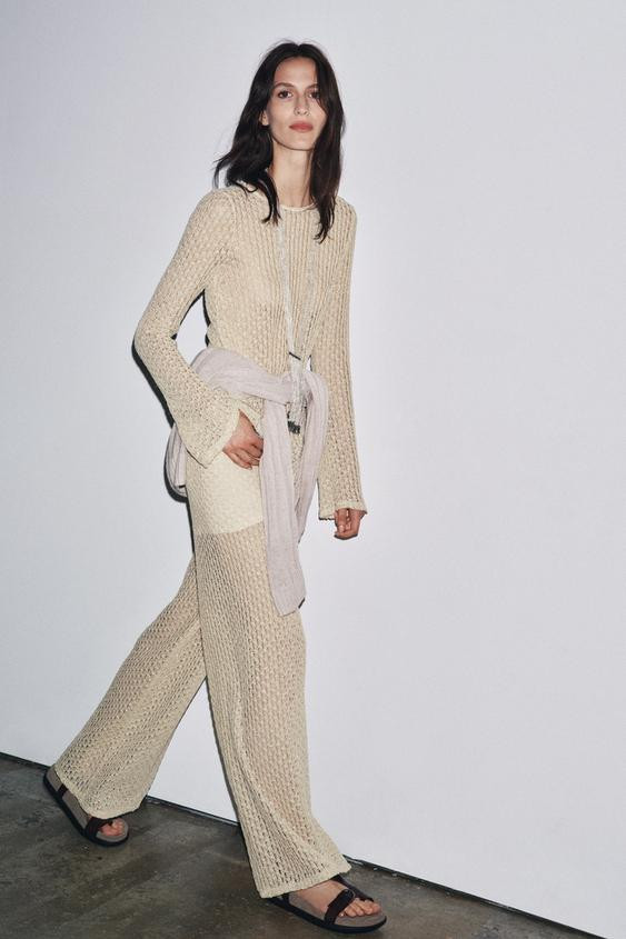 METALLIC THREAD TUNIC TOP | Zara US