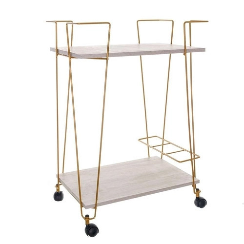 Carrinho Bar Corki Dourado e Legno | Americanas BR