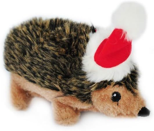 Zippy Paws - Holiday Hedgehog Plush Squeaky Dog Toy, Christmas Pet Gift | Amazon (US)