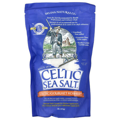 Celtic Sea Salt, Celtic Gourmet Kosher™, 1 lb (454 g) | iHerb