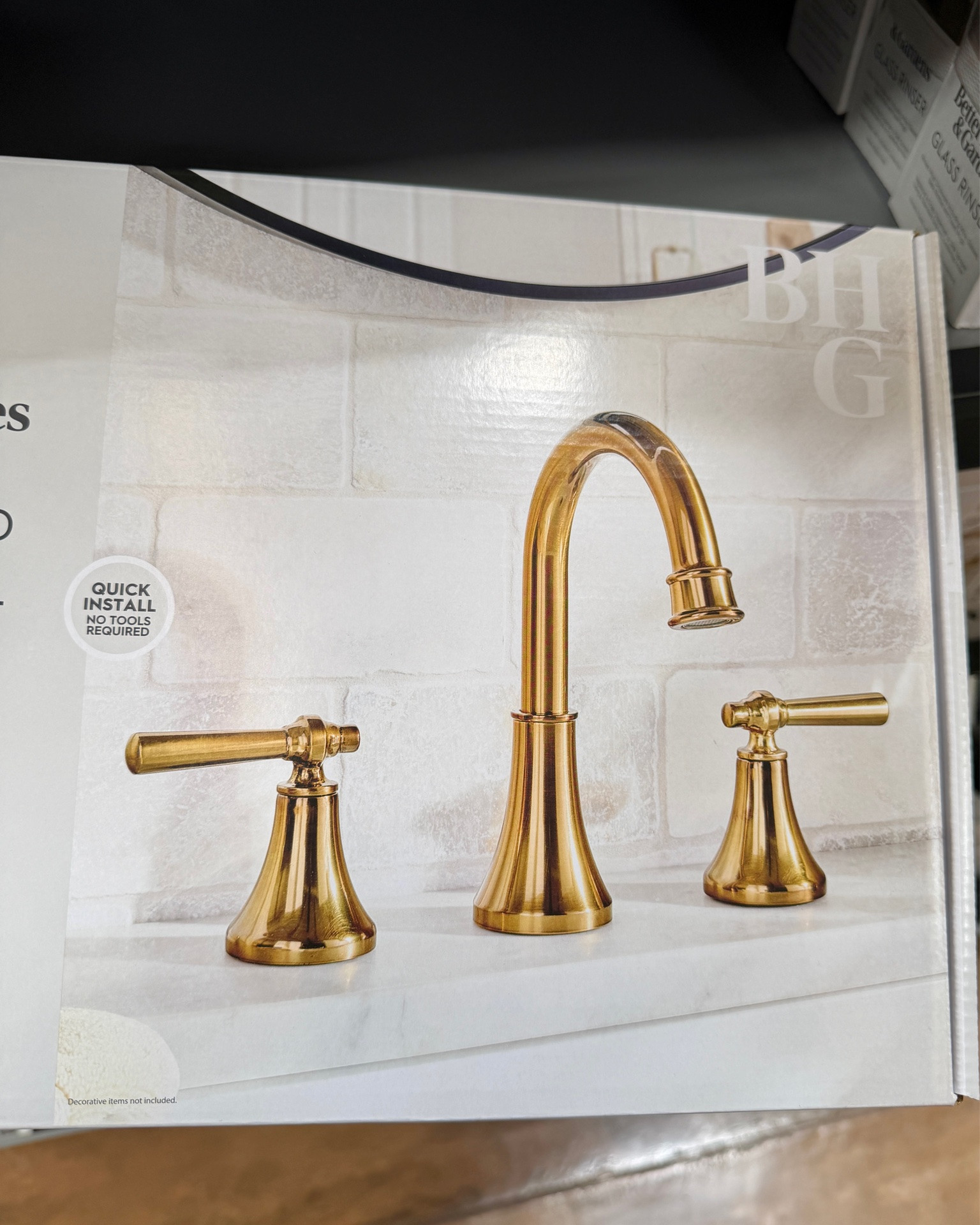 Under $75 bathroom faucet ✨ new gold faucet wide spread faucet affordable bathroom renovation