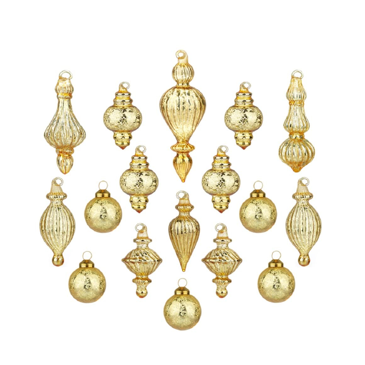 Glass Christmas Ball Ornaments Mercury Glass Drop Ornaments Holiday Trees Wreaths & Garland Decor... | Amazon (US)