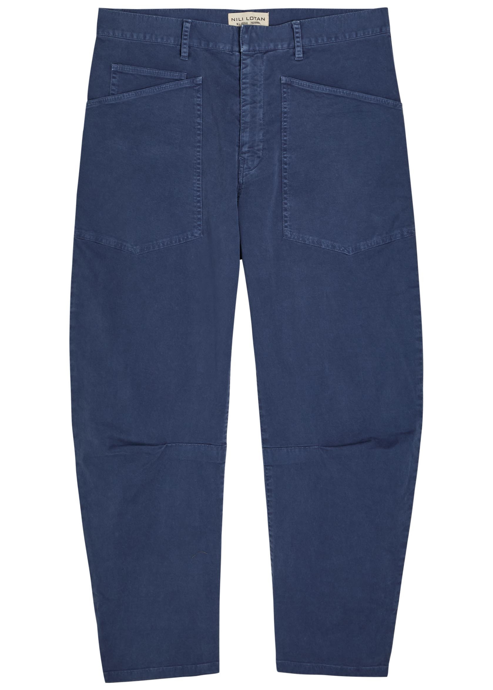 Shon barrel-leg stretch-cotton trousers | Harvey Nichols